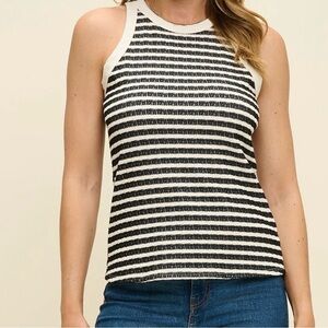 Striped Sleeveless Women's Top